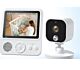 Video Baby Monitor PNI BM280 schermo da 2,8 pollici wireless 2,4 Ghz, sensore di temperatura, VOX, visione notturna