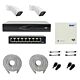 Pacchetto NVR PNI House IP816 con 2 telecamere PNI IP780 4K, sorgente, interruttore, cavi, spine e splitter