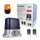 Kit automazione cancello PNI AP800D, motore, fotocellule, telecomando, lampada, 230V, 1100 N e cancello scorrevole 800KG