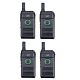 Kit di 4 stazioni radio portatili PNI PMR R10 PRO, 446 MHz, 0,5 W, 16 canali programmabili, 16 PMR e 50 CTCSS e 104 toni DCS