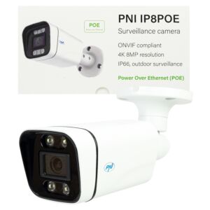 Telecamera di videosorveglianza PNI IP8POE