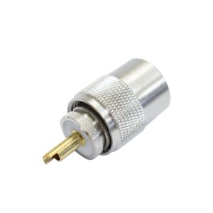 Spina PNI PL259 per cavo RG58, perno centrale oro 9 mm