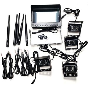 Kit di videosorveglianza wireless PNI TRK506 per DVR camion con monitor LCD e 4 telecamere