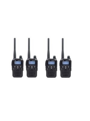 Kit di 4 stazioni radio portatili PNI DMR R45, digitali e analogiche, 446 MHz, 16 canali digitali e 99 canali analogici, funzioni