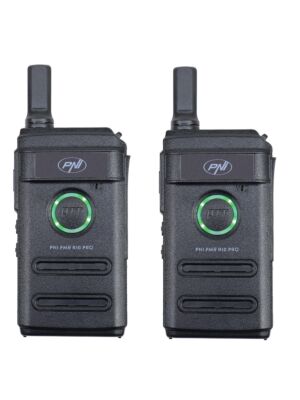 Kit di 2 stazioni radio portatili PNI PMR R10 PRO, 446 MHz, 0,5 W, 16 canali programmabili, 16 PMR e 50 CTCSS e 104 toni DCS