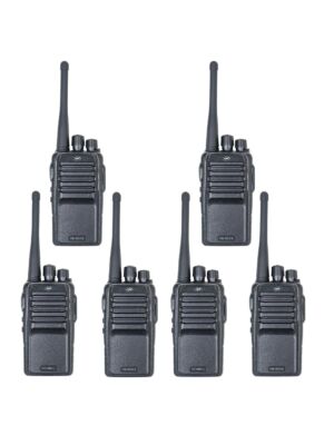 Kit di 6 stazioni radio portatili PNI PMR R15 0,5 W, 16 canali programmabili, 16 PMR e toni 50 CTCSS e 104 DCS, ASQ, TOT, m