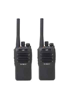 Kit di 2 stazioni radio portatili PNI PMR R17 446 MHz, 0,5 W, 16 canali PMR e 50 toni CTCSS e 104 DCS, programmabili, Li-Ion