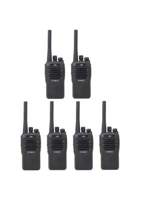 Kit di 6 stazioni radio portatili PNI PMR R17 446 MHz, 0,5 W, 16 canali PMR e 50 toni CTCSS e 104 DCS, programmabili, Li-Ion