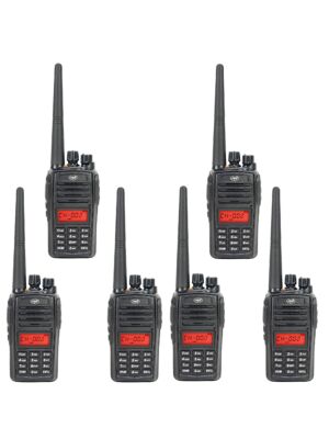 Kit di 6 stazioni radio portatili PNI PMR R18, 446 MHz, 0,5 W, 128 canali, 16 PMR e 50 CTCSS e 104 toni DCS, radio FM, prog