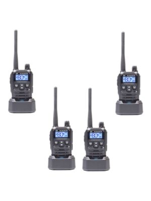 Kit di 4 stazioni radio portatili PNI PMR R45 PRO 446 MHz, 0,5 W, 99 canali programmabili, 16 PMR e 38 CTCSS e 104 toni DCS,