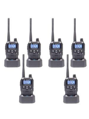 Kit di 6 stazioni radio portatili PNI PMR R45 PRO 446 MHz, 0,5 W, 99 canali programmabili, 16 PMR e 38 CTCSS e 104 toni DCS,