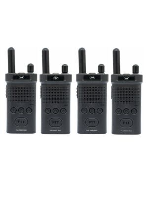 Kit di 4 stazioni radio portatili PNI PMR R60 446 MHz, 0,5 W, 16 canali programmabili, 16 PMR e 50 CTCSS e 104 toni DCS, Sca